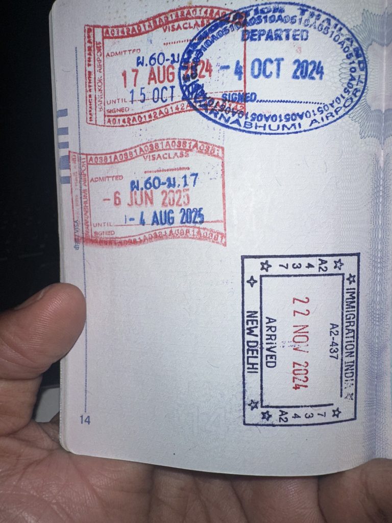 Thai visa free 60 days for Indian Passport